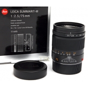 Leica 75mm f2.5 SUMMARIT-M 6-BIT BLACK LENS #11645 USED Leica 75mm f2.5 SUMMARIT-M 6-BIT BLACK LENS #11645 USED