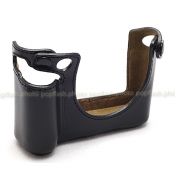 ARTISAN & ARTIST* LMB-D5HG D-LUX 5 SERIES BLACK LEATHER HALF CASE NEW! (CASE DESIGNED FOR CAMERA WITH GRIP ATTACHED)