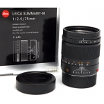Leica 75mm f2.5 SUMMARIT-M 6-BIT BLACK LENS #11645 USED