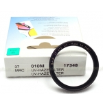B+W 37MM 010M UV-HAZE MRC 1X BLACK FILTER #17348 NEW