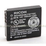 RICOH DB-65 LITHIUM-ION BATTERY FOR CAPLIO R4, R5, GX-100, GX-200 AND GRD, GRD II & GRD III