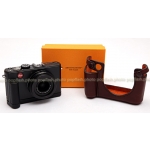 ARTISAN & ARTIST* LMB-D4HG D-LUX 4 SERIES DARK BROWN LEATHER HALF CASE NEW! (CASE DESIGNED FOR CAMERA WITH GRIP ATTACHED)!