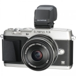 Olympus E-P5 PEN SILVER Mirrorless Digital Camera with 17mm f/1.8 Lens and VF-4 Viewfinder USA NEW