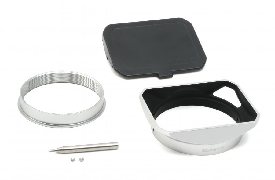 Squarehood Model V Silver Lens Hood NEW - For Fuji X100 Series