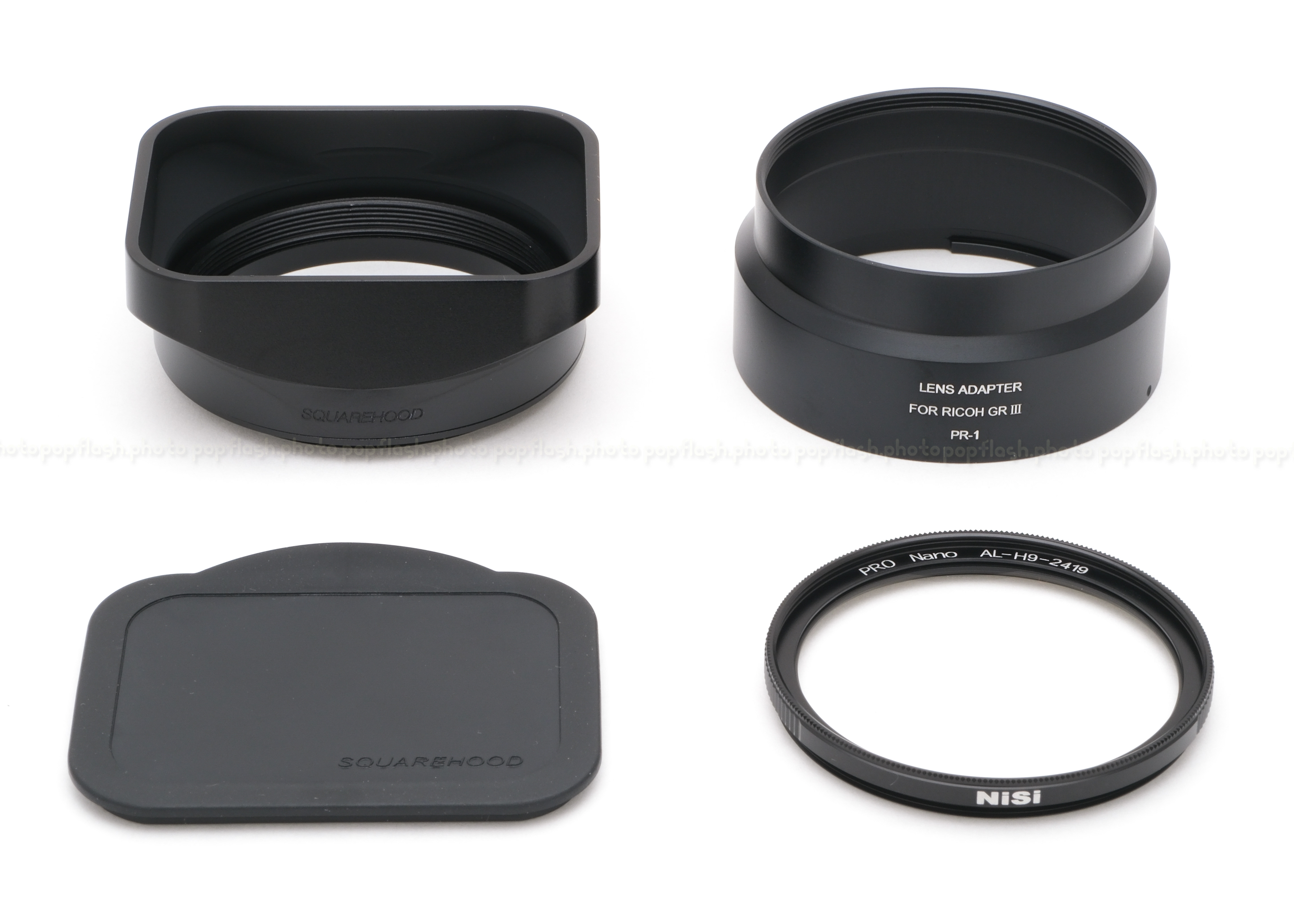 Squarehood x NiSi Lens Hood Kit for Ricoh GR III (Hood + Adapter + Fi
