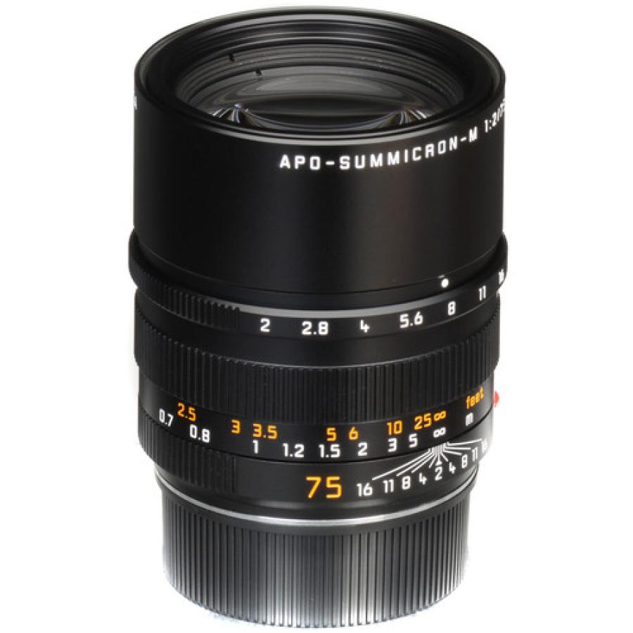 Leica 75mm f/2 APO-Summicron-M ASPH Black Lens - USED, MINT CONDITION