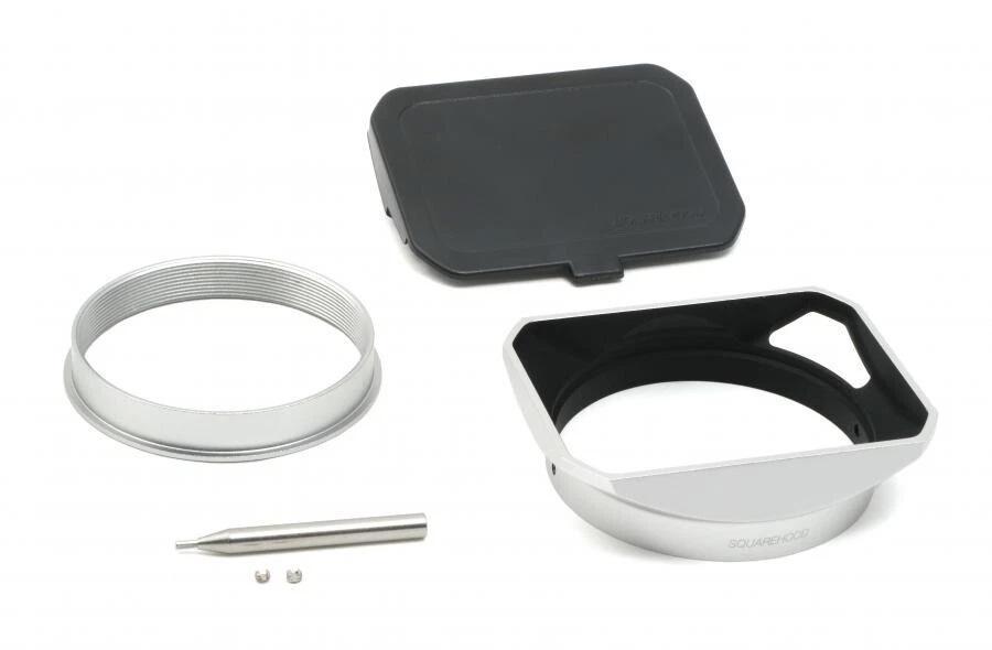 Squarehood Model V Silver Lens Hood NEW - For Fuji X100 Series