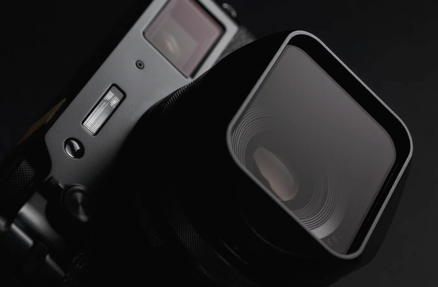 Squarehood X100 Glass (Clear) BLACK Lens Hood NEW - For Fuji X100 Series