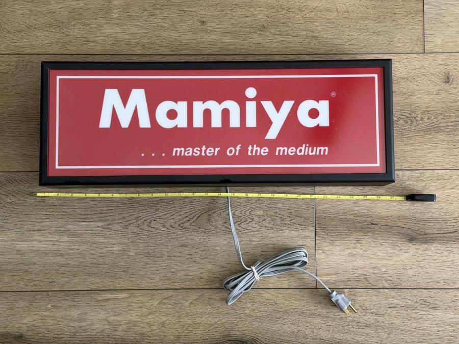 Mamiya Camera Dealer Sign Lightbox 24" Authorized Store Sign