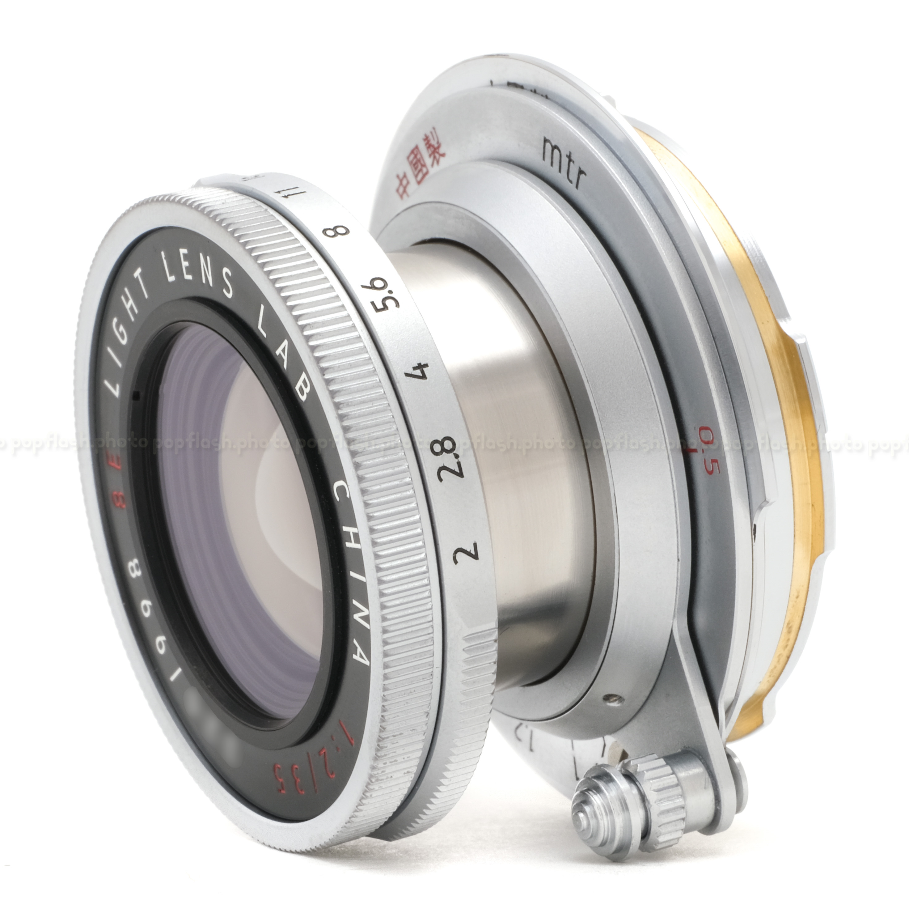 Light Lens Lab 35mm f/2 8Element Collapsible Chrome (LTM/MMount) Le