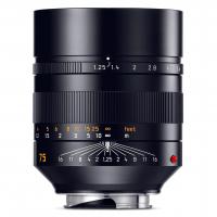 Leica 75mm f/1.25 ASPH. Noctilux-M Black (6-Bit Coded) Lens #11676 USA NEW
