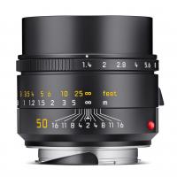Leica 50MM f/1.4 ASPH. Summilux-M Black (6-Bit Coded) Lens #11728
