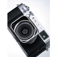 Squarehood Model P Silver Lens Hood NEW - For Fuji X100 Series
