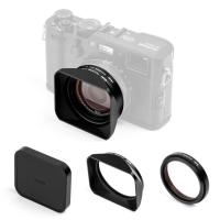 NiSi X100 Series NC UV Filter with 49mm Filter Adaptor, Metal Lens Hood and Lens Cap (Black) NEW - For Fujifilm X100 Series Cameras