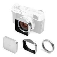 NiSi X100 Series NC UV Filter with 49mm Filter Adaptor, Metal Lens Hood and Lens Cap (Silver) NEW - For Fujifilm X100 Series Cameras